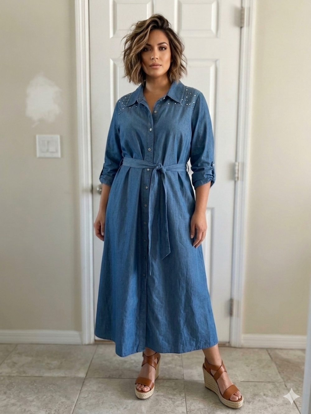GIVEN KALE Women's  Denim Dress‎ Size 3X